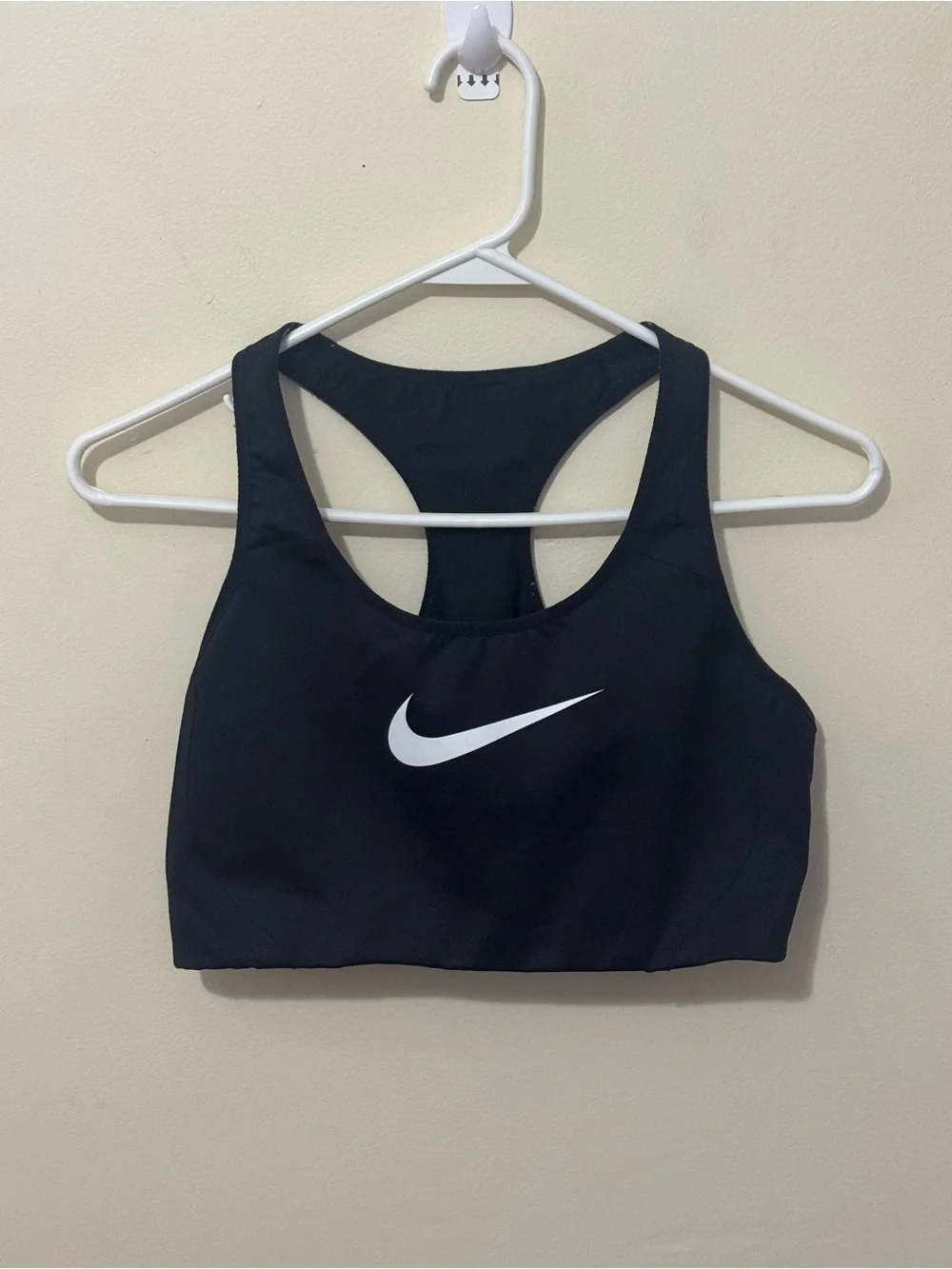 Nike Black Sports Bra with White Swoosh